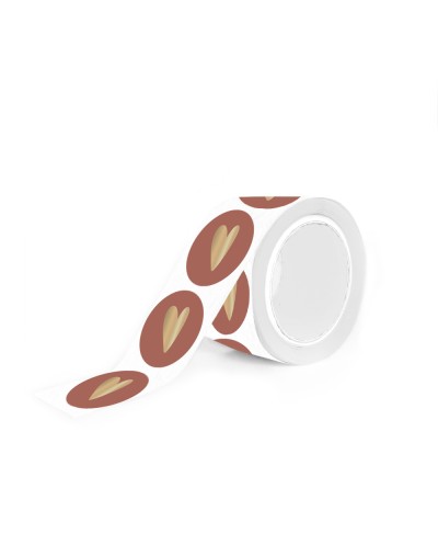 Aufkleber Herz Warm Red