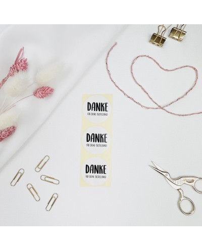 Aufkleber "Danke für deine Bestellung"