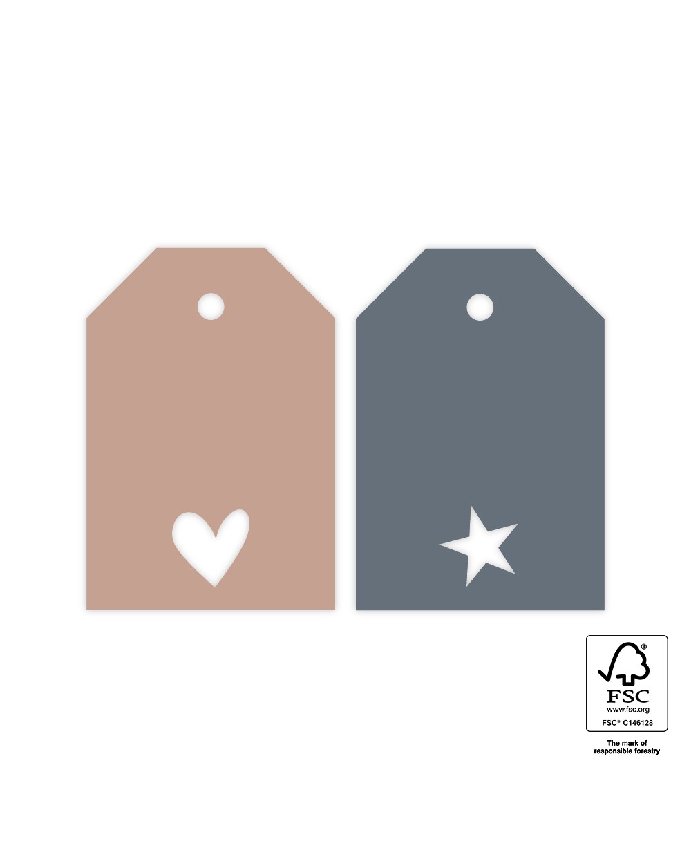 Geschenkanhänger blau Stern