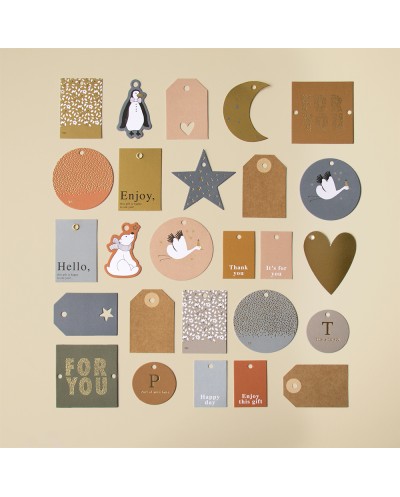 Geschenkanhänger blau Stern