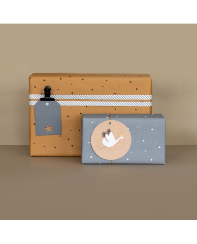 Geschenkanhänger blau Stern