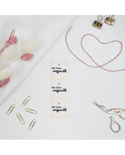 Aufkleber "mit Liebe verpackt"