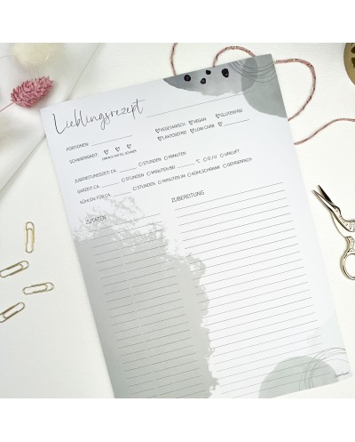 Rezeptblock "Lieblingsrezept" grün