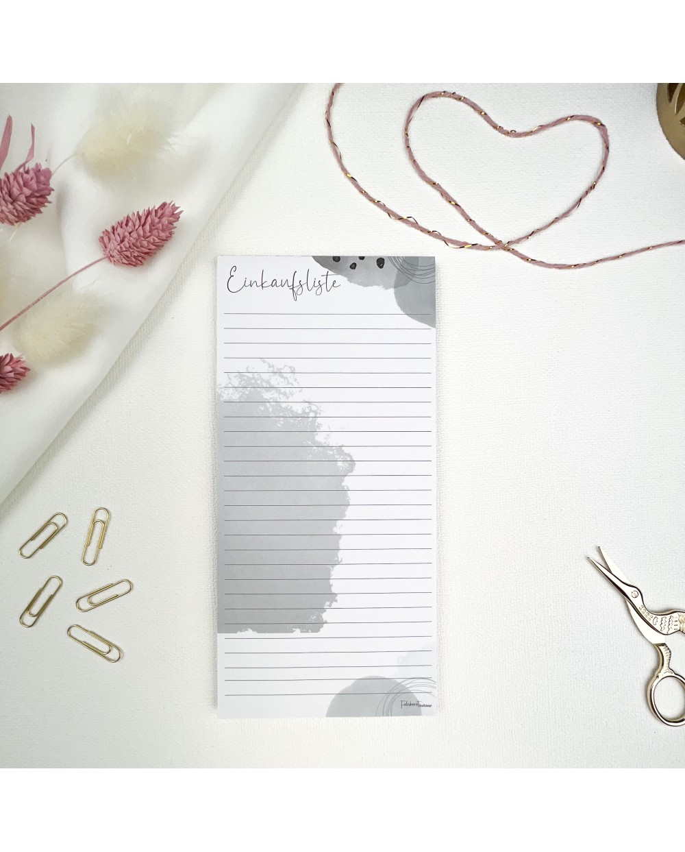 Einkaufsliste aquarell grün