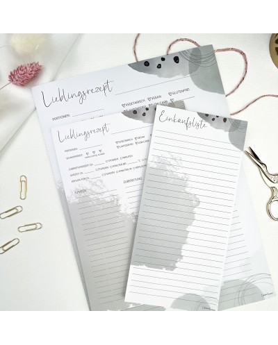 Einkaufsliste aquarell grün