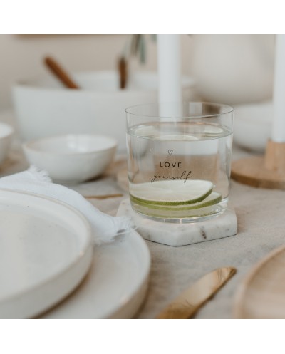 Trinkglas im 2er Set Selflove schwarz