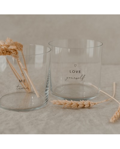 Trinkglas im 2er Set Selflove schwarz