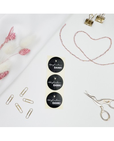 Aufkleber "Herzlichen Dank"