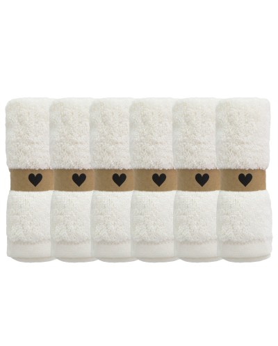 Waschlappen Herz im 6er Set