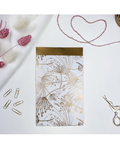 Geschenktüten Pusteblumen Gold/Weiß