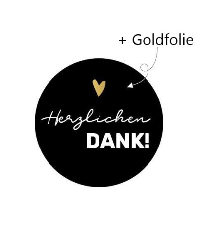 Aufkleber "Herzlichen Dank"