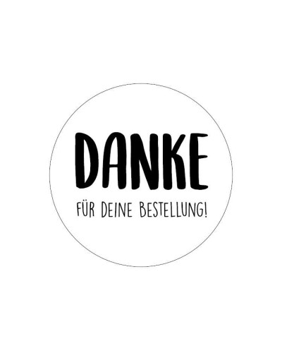 Aufkleber "Danke für deine Bestellung"