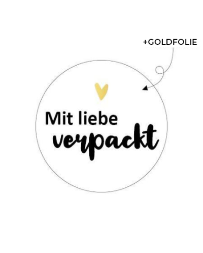 Aufkleber "mit Liebe verpackt"