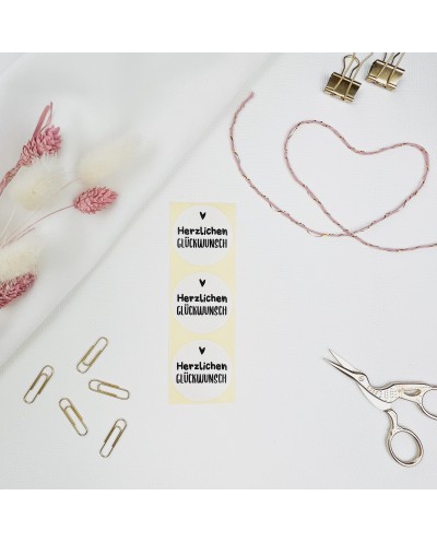 Aufkleber "Herzlichen Glückwunsch"