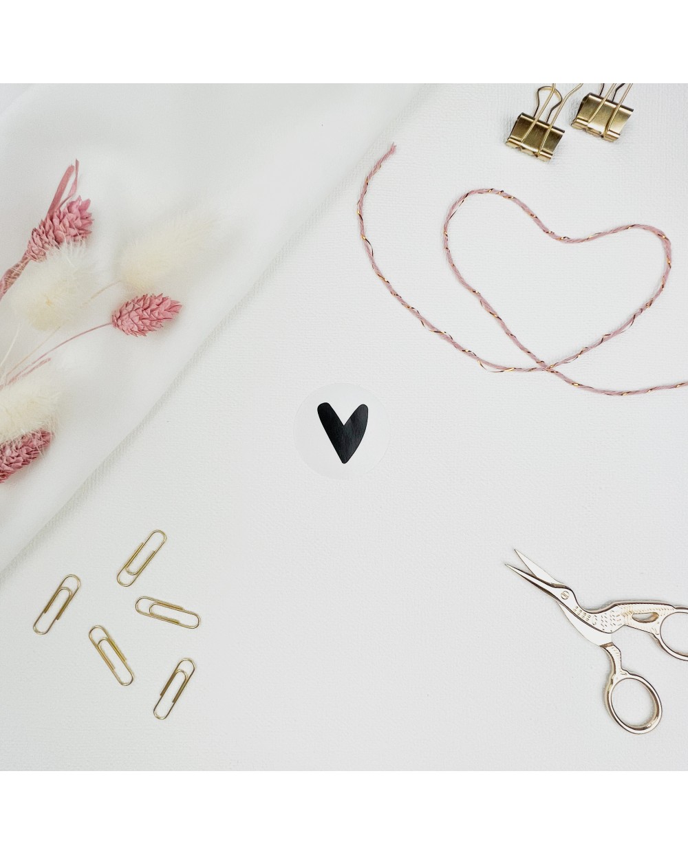 Aufkleber Herz schwarz