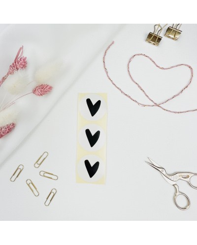 Aufkleber Herz schwarz