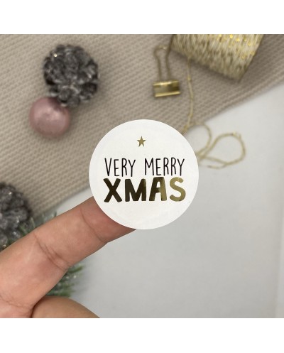 Aufkleber "Very merry Xmas"