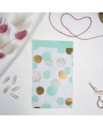 Geschenktüten Mint mit Goldeffekt