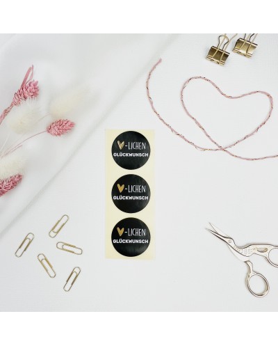 Aufkleber "Herzlichen Glückwunsch"