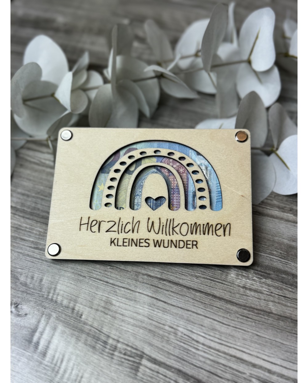 Geldgeschenk-Karte "Herzlich Willkommen Kleines Wunder"